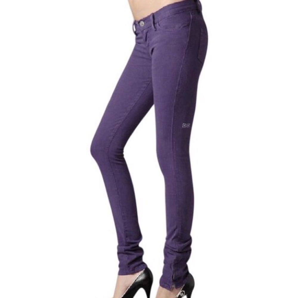 Ksubi Purple New Zip Festival Skinny Jeans
